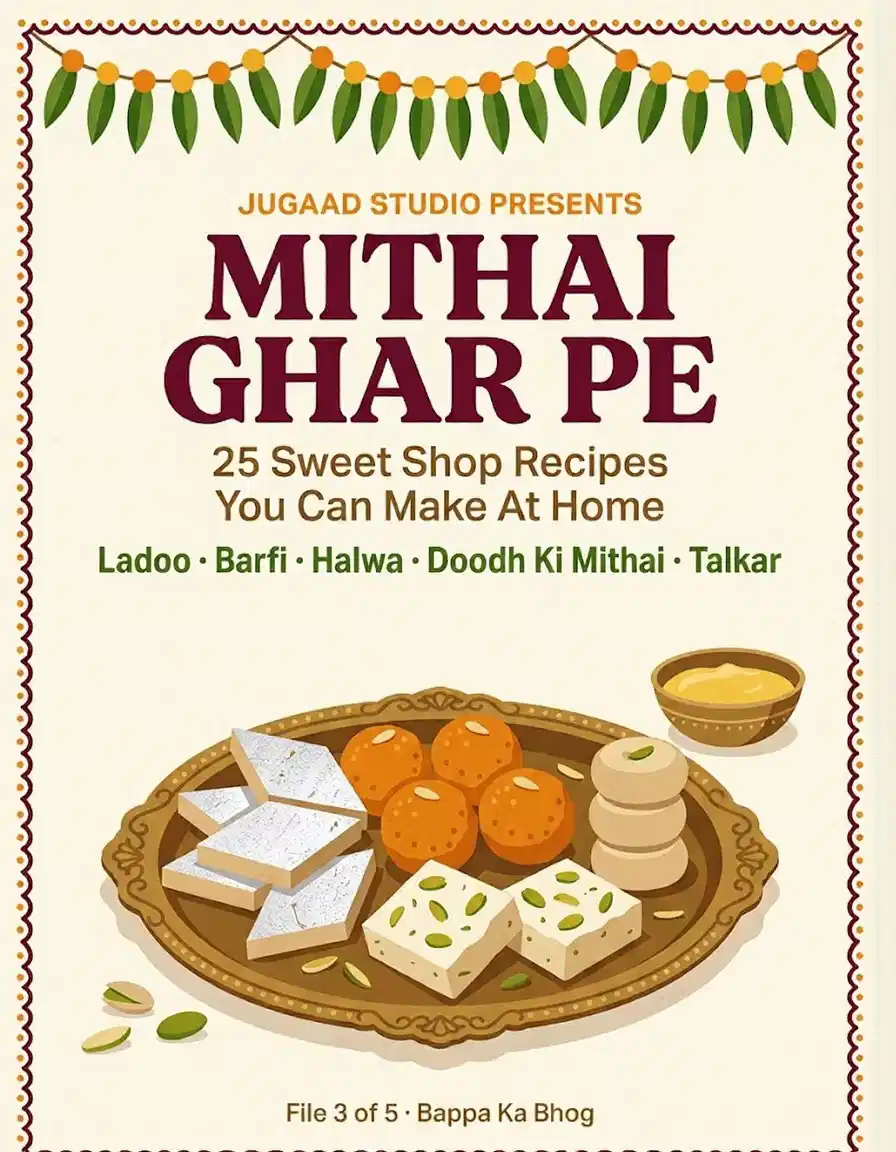 Ebook cover featuring farsan and snacks